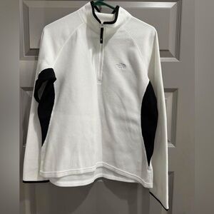 The North Face White and Black Half-Zip Pullover
Like new condition Fits